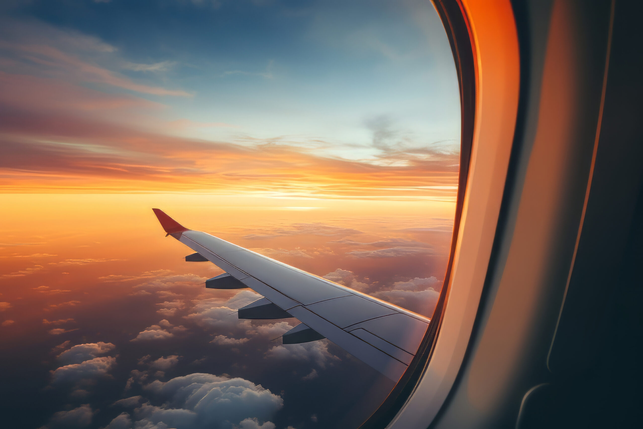 Inicio 3d view sun sky from airplane