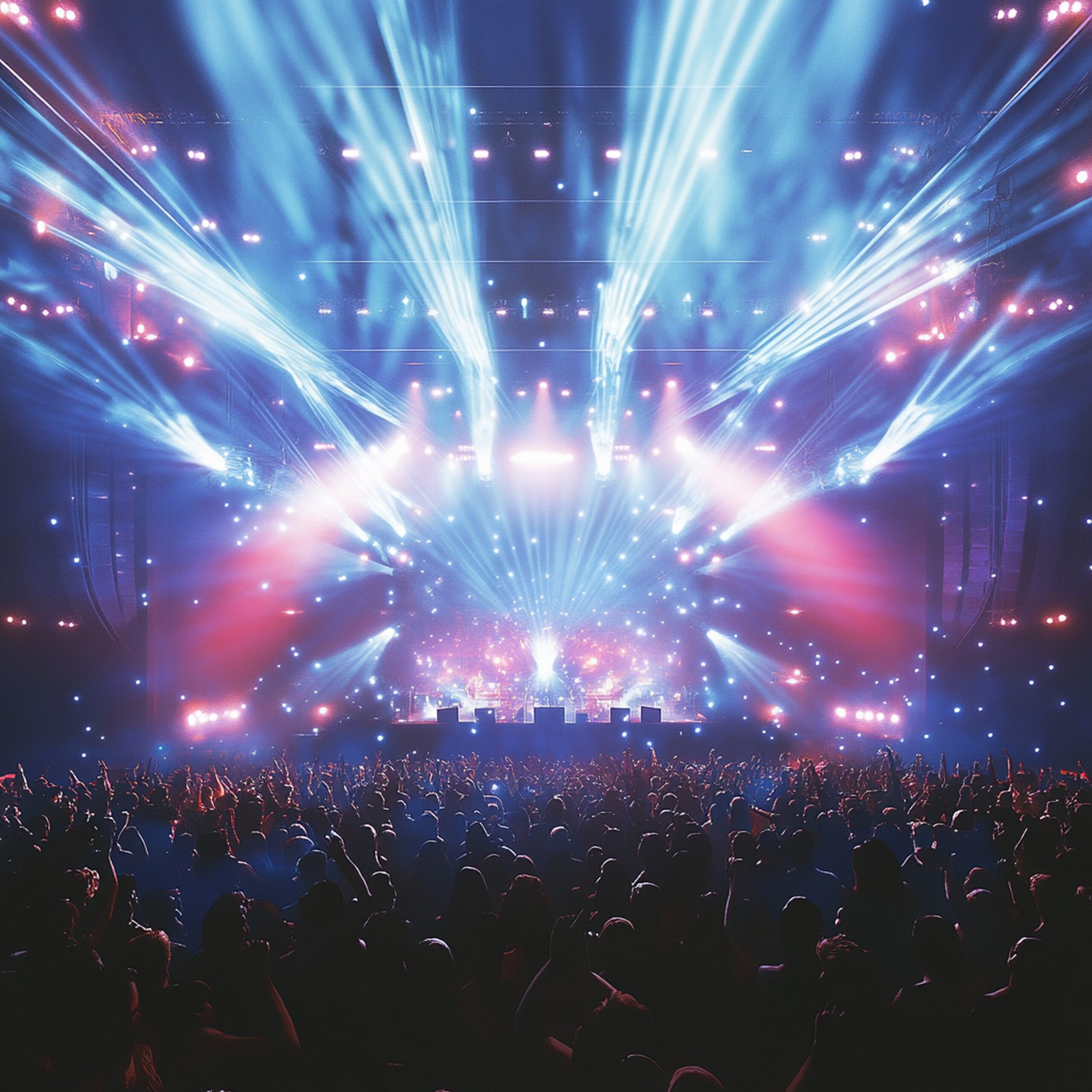 Destinos concert stage crowd lights audience event night performance