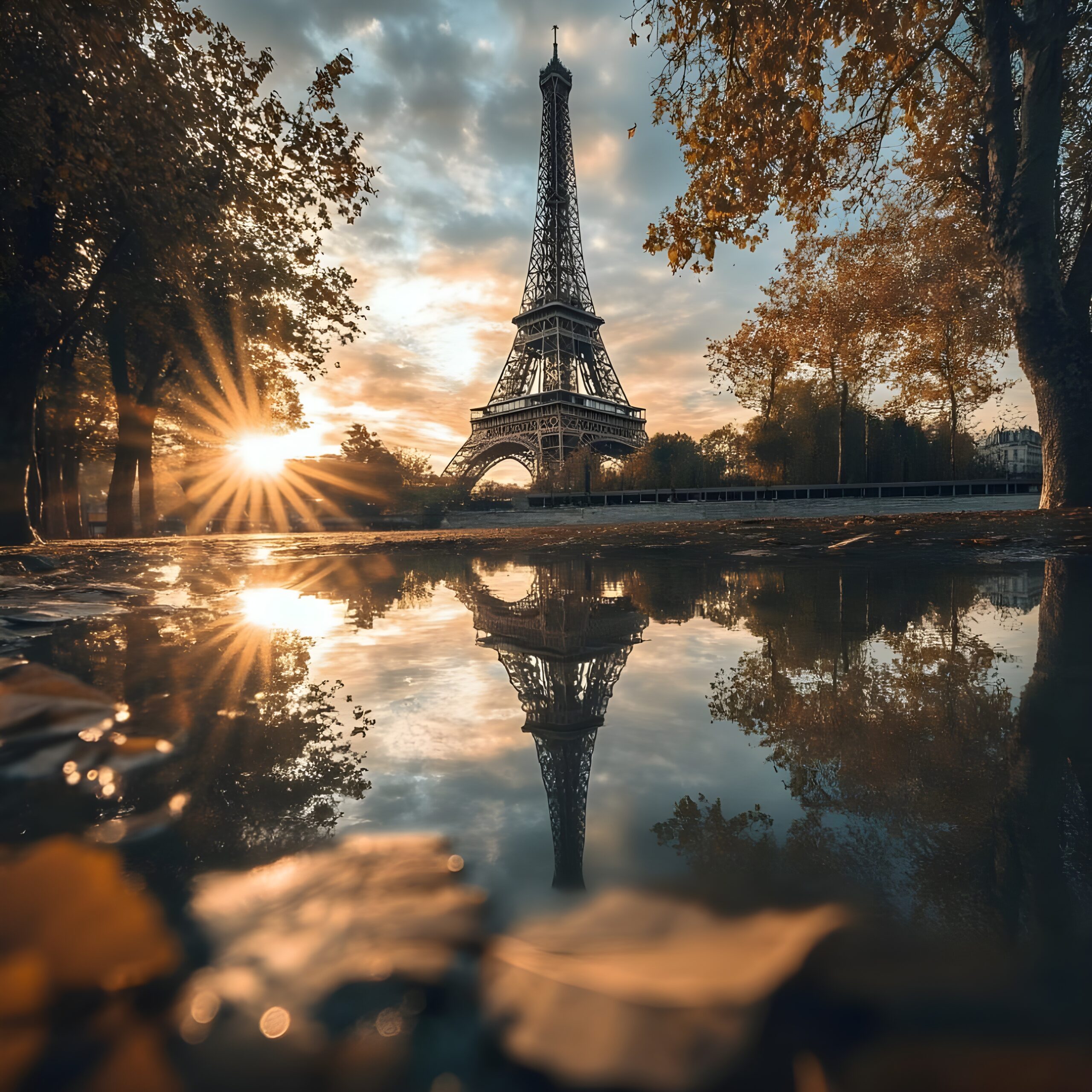 Destinos vertical shot capturing beautiful eiffel tower nature image